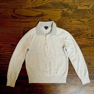 J Crew- crew cuts  boys size 10 100% cashmere striped collared sweater